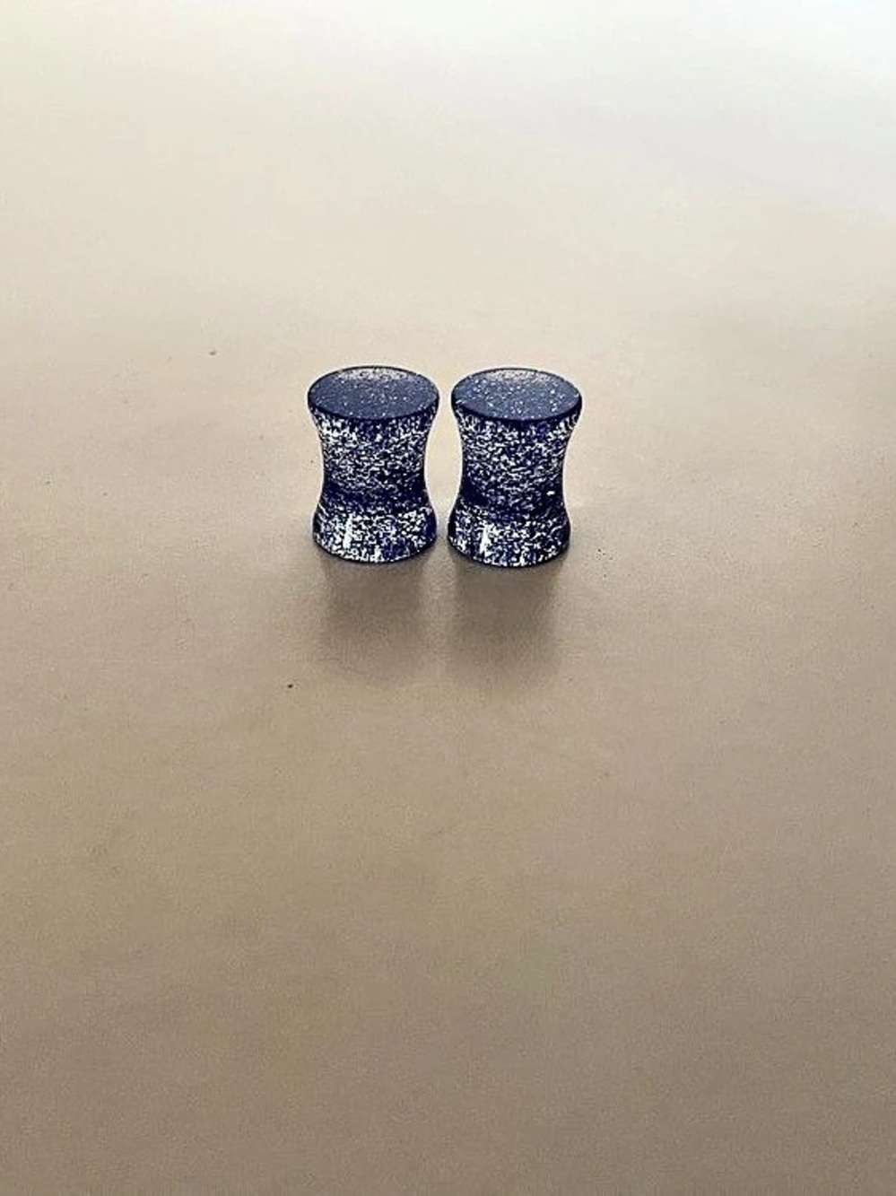 Blue Glitter Flared Plugs Like New